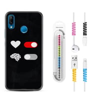 Huawei P20 Lite Mate 10 20 Lite Pro P40 Lite KılıfKablo Koruma Spiral Silikon Love Brain 1722