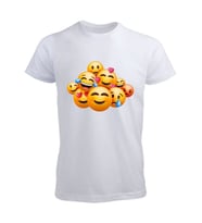Emojili Tişört (Düz Beyaz)