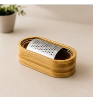Bambu Hazneli Metal Bombeli Meyve Rendesi 7x15.5 cm