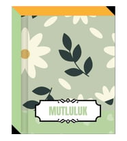 Lilamor Çiçek Mini Çizgisiz Not Defteri 4x5 120 Sayfa