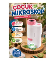 LED Işıklı Taşınabilir Mikroskop 80X-200X Ayarlanabilir Büyütmeli
