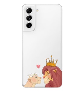 Samsung Galaxy S22 Uyumlu Aslan Kral Tasarımlı Şeffaf Telefon Kılıfı