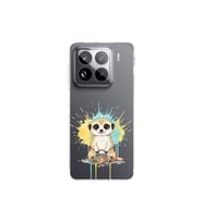 Xiaomi Mi 14 Pro ile Uyumlu Splash Mirket Tasarımlı Şeffaf Silikon Kılıf