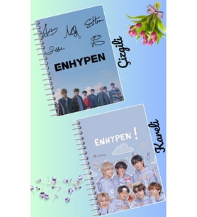 Enyphen kpop defter seti 2 adet A4 boyutu 21*30 çizgili + kareli 60 syf