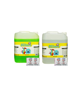 Akbel Zıp Zıp Slime 2 Renk Şeffaf 5 kg + Yeşil 5 kg + Boraks