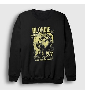 Presmono Unisex Siyah Debbie Harry Müzik Blondie Sweatshirt 474461tt
