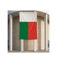 Madagaskar Bayrağı 140gr Premium Raşel Kumaş 200x300 cm