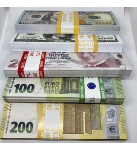 500 ADET KARIŞIK 100 VE 200 EURO 200 TL YEŞİL VE BEYAZ 100 DOLAR GEÇERSİZ PARA EĞLENCE OYUN ŞAKA  DÜĞÜN PARASI FİLM PARASI DİZİ ÇEKİMLERİ İÇİN PARALAR