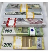 500 ADET KARIŞIK 100 VE 200 EURO 200 TL YEŞİL VE BEYAZ 100 DOLAR GEÇERSİZ PARA EĞLENCE OYUN ŞAKA  DÜĞÜN PARASI FİLM PARASI DİZİ ÇEKİMLERİ İÇİN PARALAR