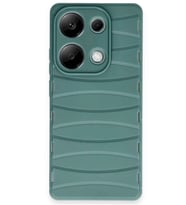 Newface Xiaomi Redmi Note 13 Pro 4G Kılıf Bibercas Silikon Kapak - Koyu Yeşil