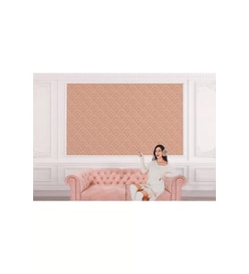 Pembe Kalp İkonlu Kız Çocuk Odası Duvar Kağıdı-5543