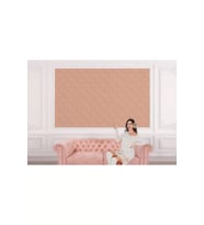 Pembe Kalp İkonlu Kız Çocuk Odası Duvar Kağıdı-5543