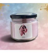 Başak Burcu (Virgo) Kavanoz Mum – Lavanta, Okaliptüs & Limon Kokulu - Ahşap Fitilli (Pudra Pembe)