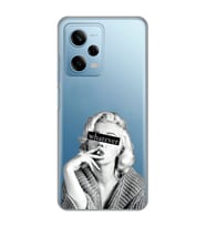 Redmi Note 12 Pro 5G Uyumlu Marilyn Monroe Desenli Şeffaf Telefon Kılıfı
