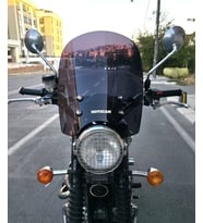 MOTOCAM Trıumph Scrambler 900 Ön Cam 2005-2025 Model 45cm Siyah Renkli 4mm