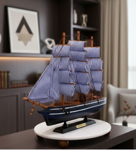 EL Yapımı Ahşap Yelkenli Gemi 35x25 boyutunda Premiıum Model Gemi AYN34