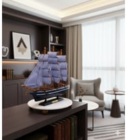 EL Yapımı Ahşap Yelkenli Gemi 35x25 boyutunda Premiıum Model Gemi AYN34