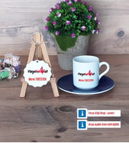 Fizyoterapist Türk Kahvesi Fincanı Lacivert ve Ahşap Anahtarlık Hediye Fizyoterapistler Günü Hediyesi (Model 1)