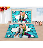 BK Gift Kişiye Özel Sevgililer Karikatürlü 1000 Parça Profesyonel Puzzle-35