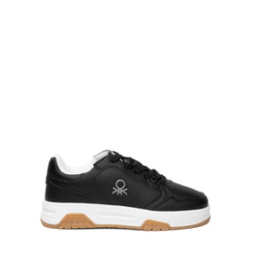 Benetton BNI-11220 Kadın Klasik Sneaker Siyah - Beyaz