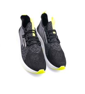 WAVES LUPOON 128 AQUA Triko Ünisex Sneaker Ayakkabı SİYAH_FOSFOR YEŞİL (Siyah - Neon Yeşil - Beyaz)