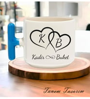 Kişiselleştirilebilir Bardak Kahve Çay Fincanı Hediye Sevgili Günü 021 - T Kulp Kupa