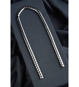 Hematit Doğal Taş Gümüş Balık Sırtı Kesim 5x7mm Dizi