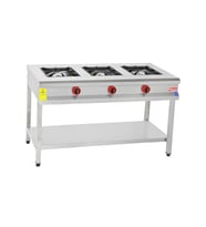 Himaksan  130 X 50 Cm Doğalgazlı Taban Raflı 3 Gözlü Ocak