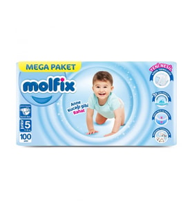 Molfix Mega Paket Bebek Bezi 5 Beden 11-18 Kg 100 Adet