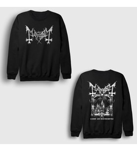 Presmono Unisex Siyah Montreal V2 Mayhem Sırt Baskılı Sweatshirt 517417tt