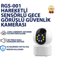 Hareketli Sensörlü Gece Görüşlü Güvenlik Kamerası RGS-001