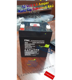 HHM-elektronikucuz - 12V Volt 4,5Ah Amper Bakımsız Kuru Akü - AYNI GÜNE KARGO GÖNDERİM -