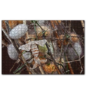 Cakapuzzle İpek Böceği Ve Kozası Görseli Puzzle Yapboz MDF (Ahşap) (120 Parça)