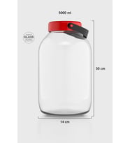 Renga Macro 5000 ml Kırmızı Kapaklı Cam Kavanoz 131017