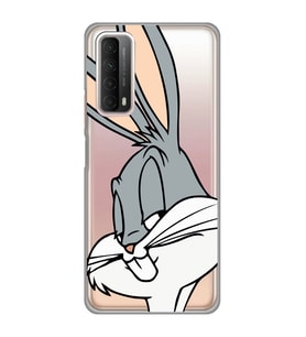 Huawei P Smart 2021 Uyumlu Bugs Bunny Desenli Şeffaf Telefon Kılıfı