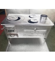 BEYAZ BAHÇE TİPİ SAC KUZİNE  SOBA (Çok Renkli)
