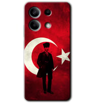Redmi Note 13 Pro 5G Kılıf HD Desen Baskılı Kılıf - Atatürk Bayrak
