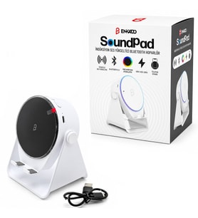 SOUNDPAD 5IN1 - 5W - 2000mAh TEMAS İLE SES YÜKSELTME - TELEFON STAND - USB-C ŞARJ BEYAZ İNDİKSİYON SES YÜKSELTİCİ BLUETOOTH HOPARLÖR SPEAKER EKD-S11 (5343)