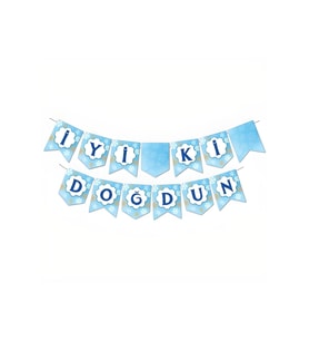 Zikzak Banner Kar Tanesi (Çok Renkli)