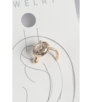 Pirinç Gold Renk Zirkon Taşlı Kadın Kıkırdak Küpe - TJ-BKP10573