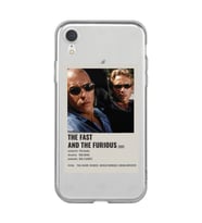 Iphone XR Uyumlu Hızlı ve Öfkeli Minimalist Poster Desenli Şeffaf Telefon Kılıfı