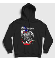 Presmono Unisex Siyah Heroes Sabaton Kapüşonlu Sweatshirt 108730tt