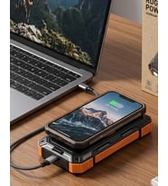 Güneş Enerjili 20000 Mah Powerbank Hızlı Şarj Ve Kablosuz Şarj Destekli Dayanıklı Tasarım