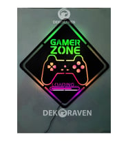 Mony Tasarım Gamer Zone Led Işıklı Tablo