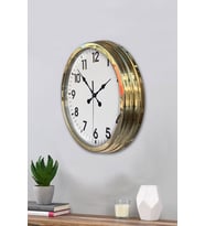 40 cm Metal Gold Standart Duvar Saati – Modern ve Dekoratif Tasarım