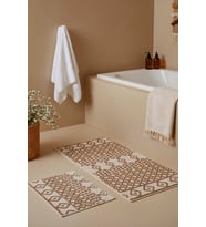 Etnik Desen 2’li Banyo & Klozet Paspas Takımı