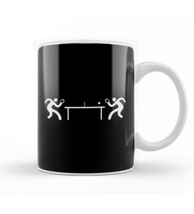 Ping Pong Table Tennis Stick Figures Pingpong Kupa Bardak Porselen