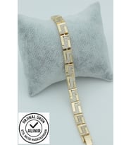 STİL İNCİSİ/XUPING JEWELRY PİRİNÇ DİKDÖRTGEN ZİRKON TAŞLI BİLEKLİK (Altın)