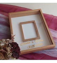 40x50 Cm Fotoğraf Bölümlü Bambu İsimli  Ledsiz Ahşap Gül Saklama Çerçevesi! Anı Kutusu