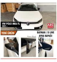 Polo Mk6 FL Batman Yarasa Ayna Kapağı Piano Black / 2021 Sonrası
